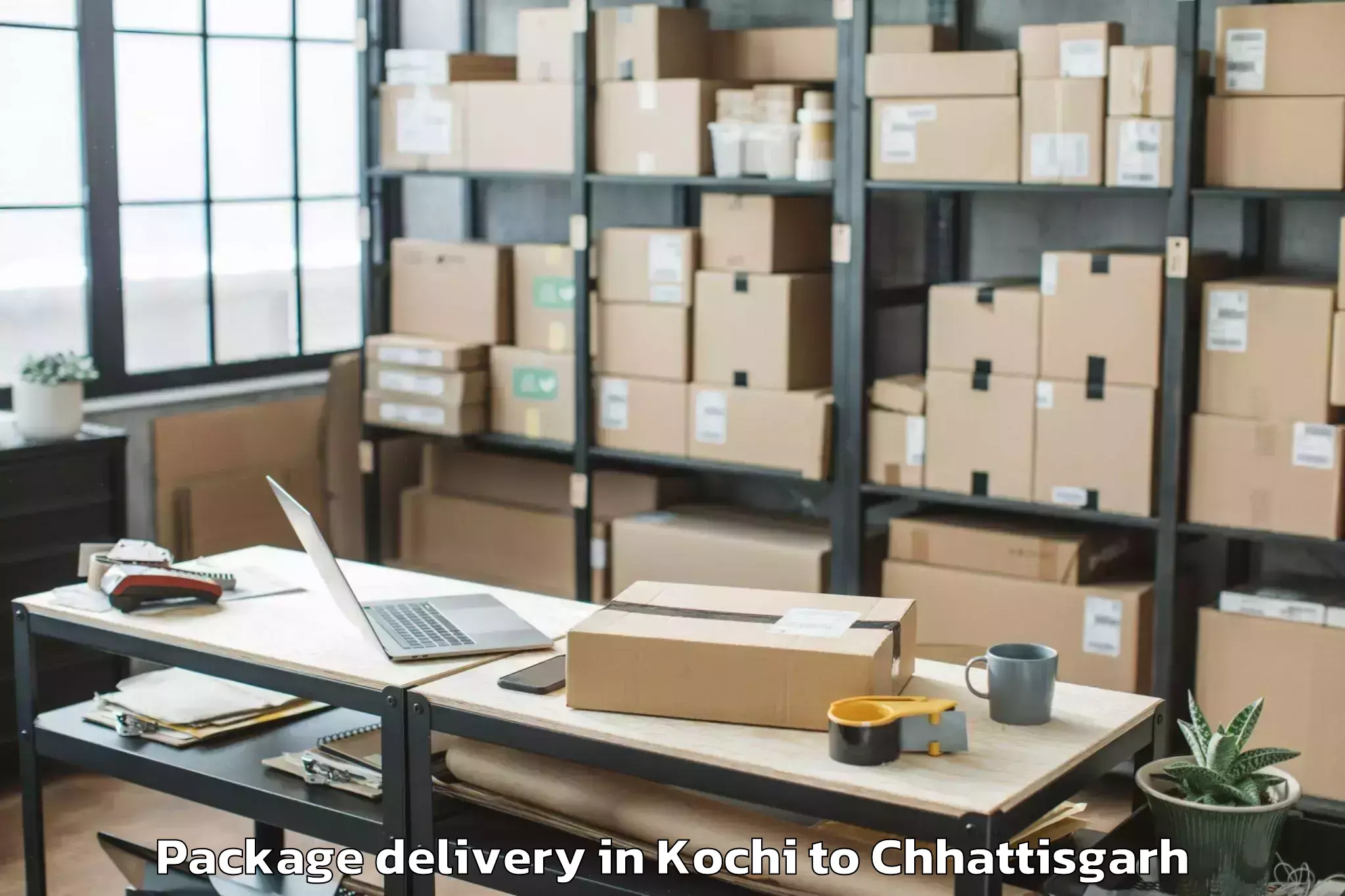 Reliable Kochi to Kharora Package Delivery